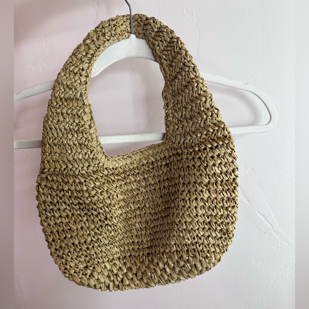 Stylish Tan Woven Women's Bag